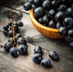 Bunch of black grapes