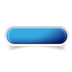 Blue glossy web bar button vector