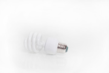 Fluorescent bulb isolated on a white background