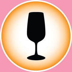 Bottle and glasses silhouette vector
