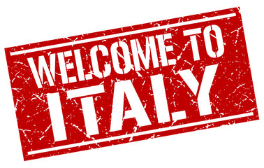 welcome to Italy stamp