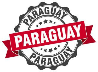 Obraz premium Paraguay round ribbon seal