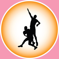 Fototapeta na wymiar basketball silhouette vector