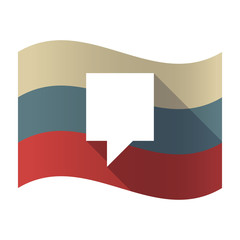 Long shadow Russia flag with a tooltip