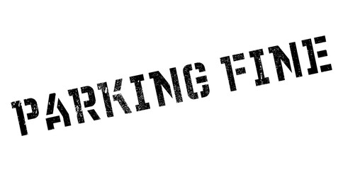 Parking Fine rubber stamp. Grunge design with dust scratches. Effects can be easily removed for a clean, crisp look. Color is easily changed.
