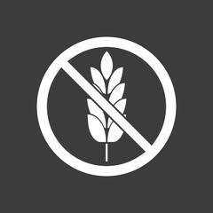 Isolated vector illustration of  a gluten free sign