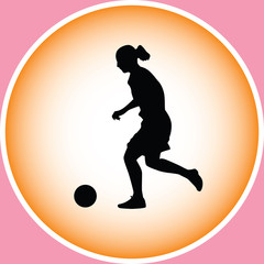 woman play soccer