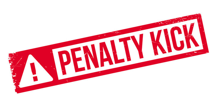 Penalty Kick rubber stamp. Grunge design with dust scratches. Effects can be easily removed for a clean, crisp look. Color is easily changed.
