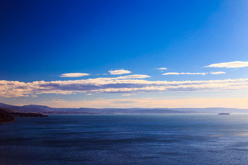 The gulf of trieste in a windy day