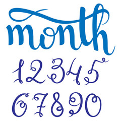 Obraz premium month baby sticker and number
