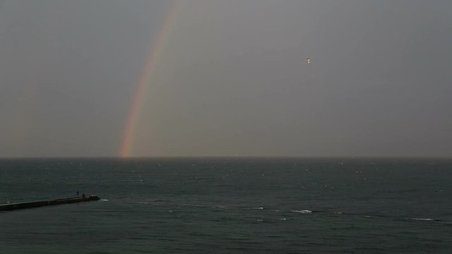 rainbow above the sea