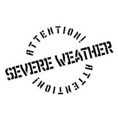 Severe Weather rubber stamp. Grunge design with dust scratches. Effects can be easily removed for a clean, crisp look. Color is easily changed.