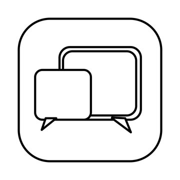 recommend clip art: figure symbol square chat bubbles icon, vector illustraction design