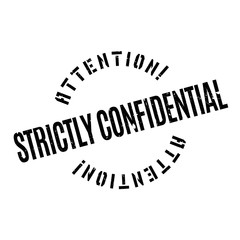 Strictly Confidential rubber stamp. Grunge design with dust scratches. Effects can be easily removed for a clean, crisp look. Color is easily changed.