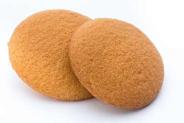 Cookies nuts on the  isolated on white background.