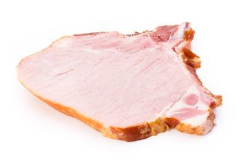 Obraz premium Pieces of pork meat, isolated on white background.
