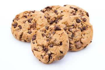 Cookies nuts on the  isolated on white background.