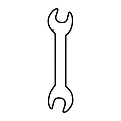 silhouette wrench tool icon, vector illustraction design