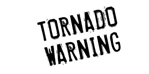 Tornado Warning rubber stamp. Grunge design with dust scratches. Effects can be easily removed for a clean, crisp look. Color is easily changed.