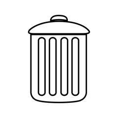 figure can trash icon, vector illustraction design