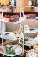 Close up of Afternoon Tea Set. Soft Focus