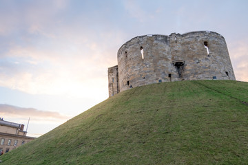 Fototapeta na wymiar Clifford’s Tower. One of the main surviving features of York Castle, United Kingdom