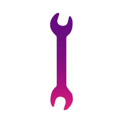 purple wrench tool icon, vector illustraction design