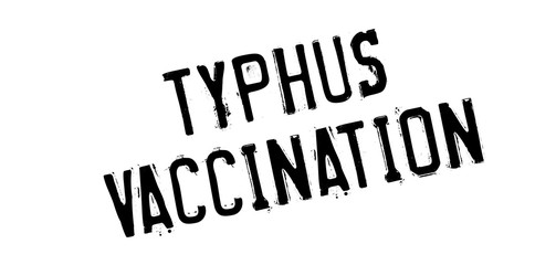 Typhus Vaccination rubber stamp. Grunge design with dust scratches. Effects can be easily removed for a clean, crisp look. Color is easily changed.