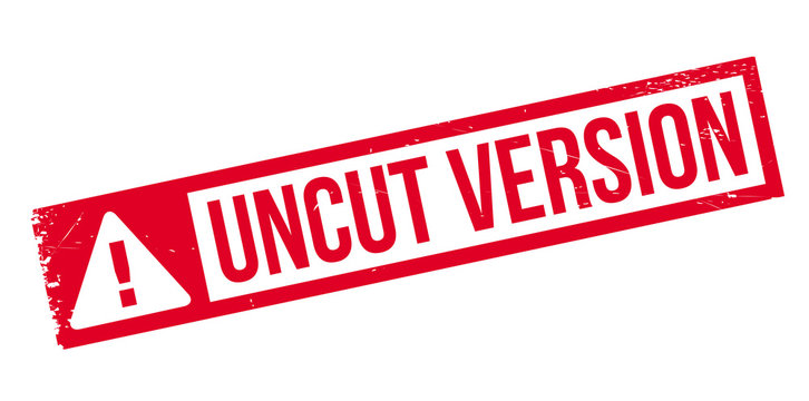 Uncut Version rubber stamp. Grunge design with dust scratches. Effects can be easily removed for a clean, crisp look. Color is easily changed.