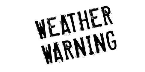 Fototapeta premium Weather Warning rubber stamp. Grunge design with dust scratches. Effects can be easily removed for a clean, crisp look. Color is easily changed.