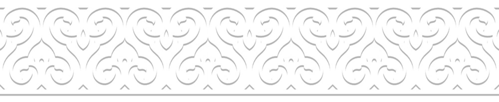 Arabic geometric pattern. Horizontal seamless background graphic design. Vector illustration.