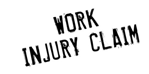 Work Injury Claim rubber stamp. Grunge design with dust scratches. Effects can be easily removed for a clean, crisp look. Color is easily changed.