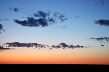 amazing nature background with evening sky.