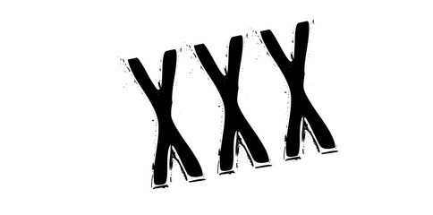 Xxx rubber stamp. Grunge design with dust scratches. Effects can be easily removed for a clean, crisp look. Color is easily changed.