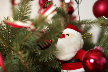 Fototapeta na wymiar Snowman shaped Christmas tree ball