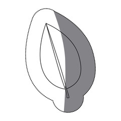 contour leaf contrast icon, vector illustraction design