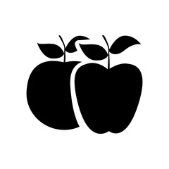 black differents apples icon, vector illustraction design