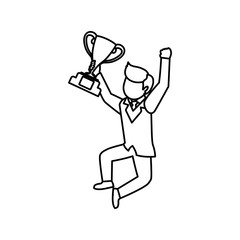 Successful executive businessman icon vector illustration graphic design