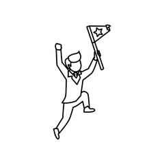 Successful executive businessman icon vector illustration graphic design