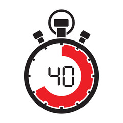 forty minute stop watch countdown