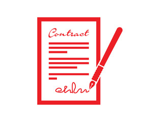 contract and pen icon