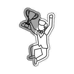 Successful executive businessman icon vector illustration graphic design