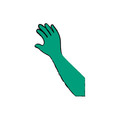 Human arm silhouette icon vector illustration graphic design