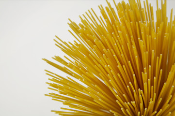 Close-up of raw spaghetti