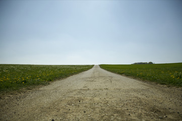 View along country road