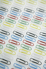 Paper clips in a row