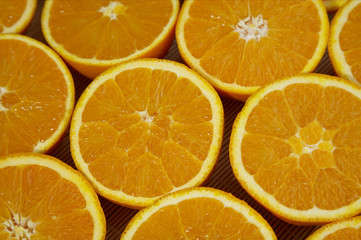 Halved oranges