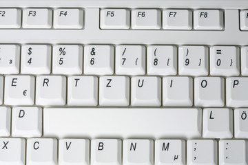 A gap on a computer keyboard