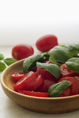 Tomato salad with fresh basil