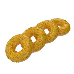 isolate beauty chocolate doughnut 3d illustration